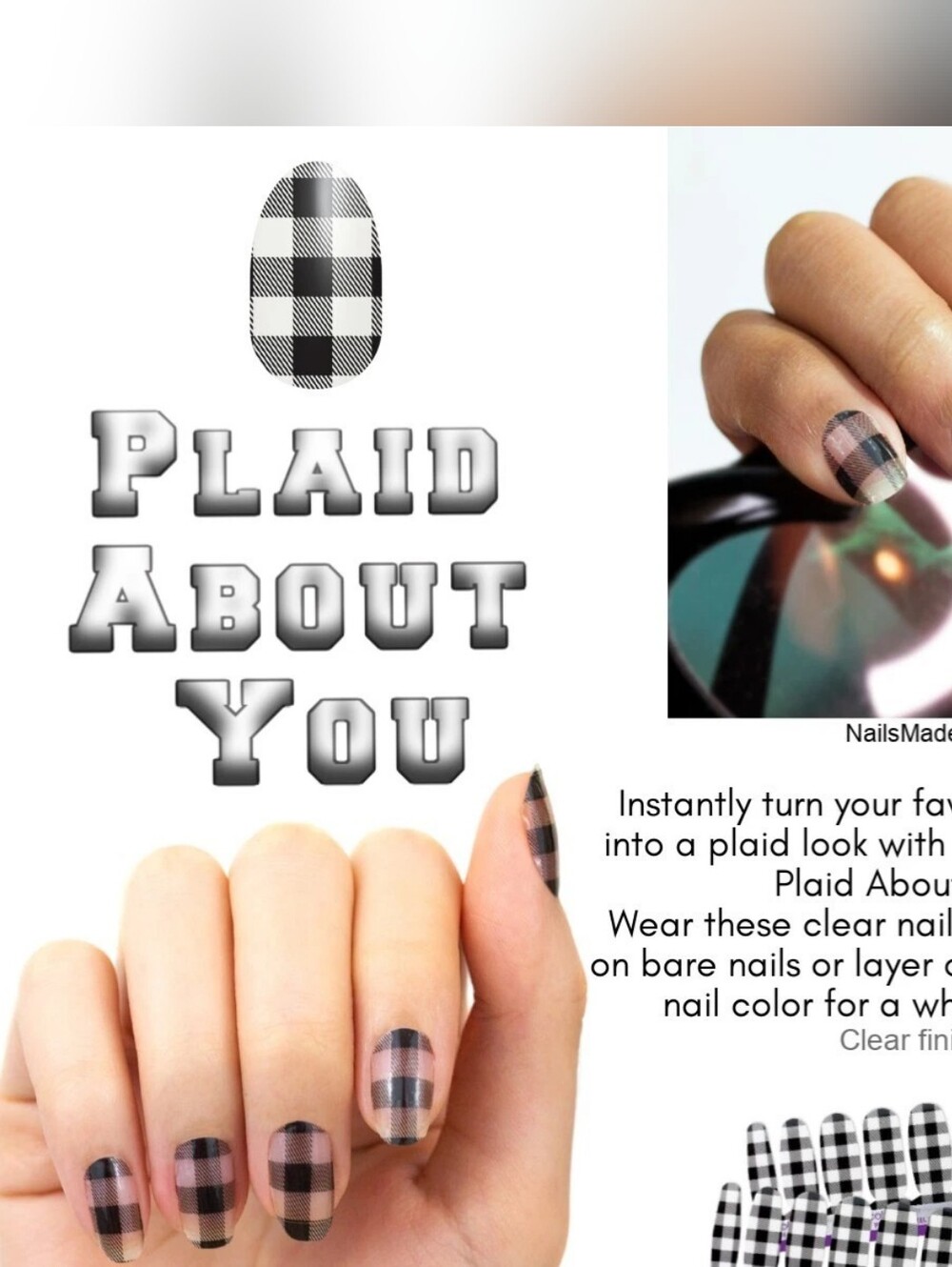 Color Street Nail Strips "Plaid About You"